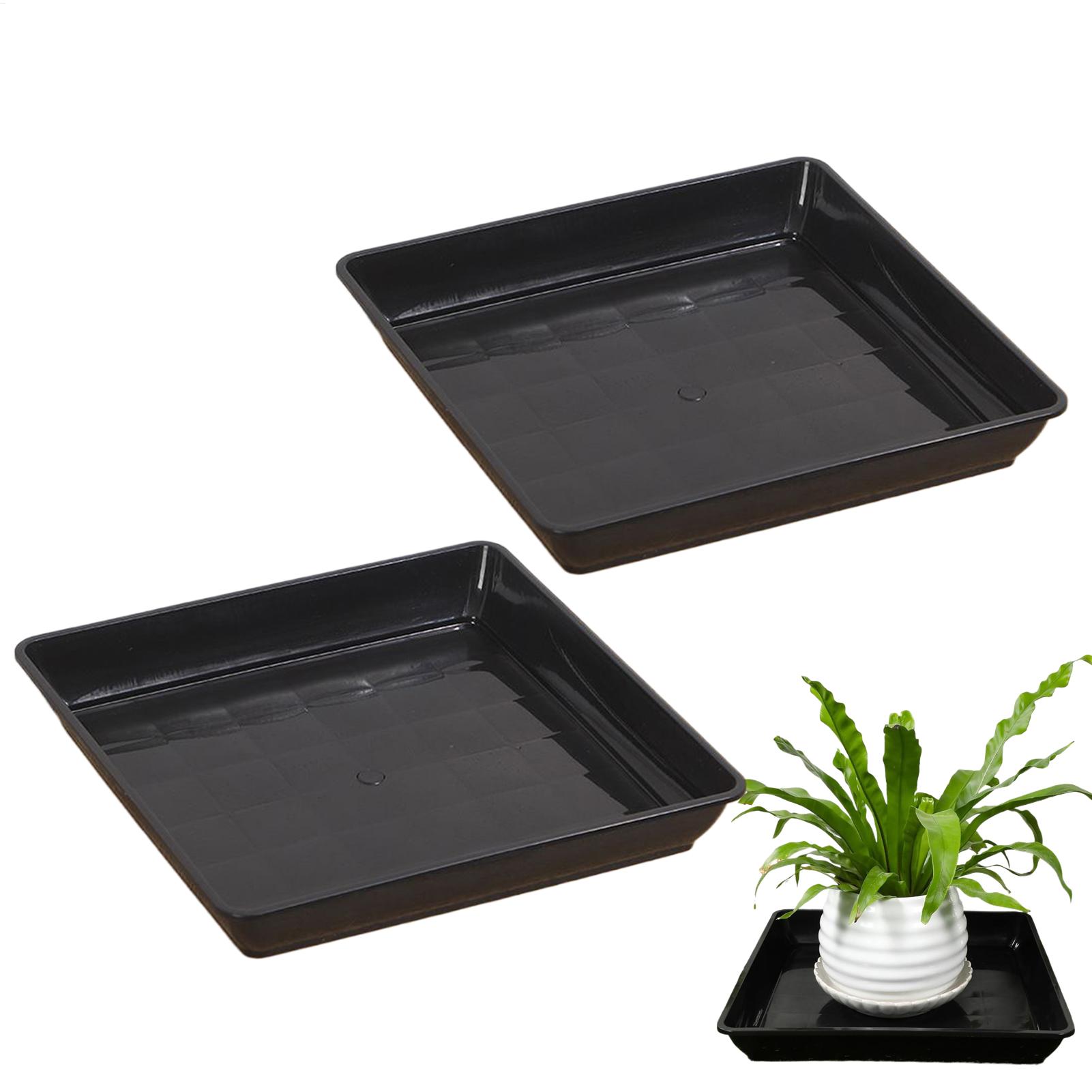 ポット用プラントトレイ 2個入り 正方形プランター ドリップ - Drip Tray Saucer のレビューと価格